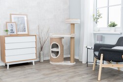 Trixie Kedi Tırmalama ve Oyun Evi 117 Cm Açık Gri Kahverengi - Thumbnail