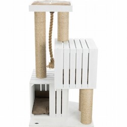 Trixie Kedi Tırmalama ve Oyun Evi 114 Cm Beyaz Kum Beji - Thumbnail