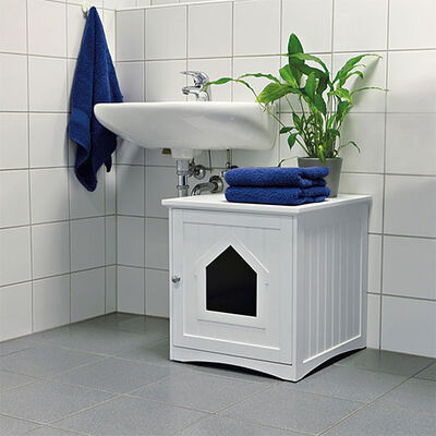 Trixie Kedi Tuvalet Evi 49x51x51 Cm Beyaz 