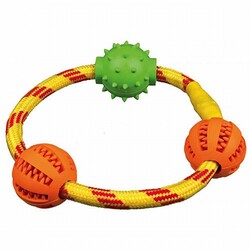 Trixie - Trixie İpli Kauçuk Toplu Köpek Oyuncağı 20 Cm 