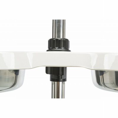 Trixie Paslanmaz Çelik Melamin Ayaklı Köpek Mama ve Su Kabı 2x1,6 Lt 21 Cm Beyaz 