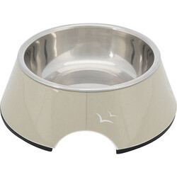 Trixie - Trixie Melamin Paslanmaz Çelik Köpek Mama Su Kabı Kum Beji 0,8 Lt 22 Cm 