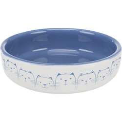 Trixie Seramik Kedi Mama ve Su Kabı 0,3 Lt 15 Cm Açık Mavi Beyaz - Thumbnail