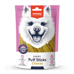 Wanpy - Wanpy Chewy Puff Sticks Tatlı Peynirli Tahılsız Köpek Ödülü 100 Gr 
