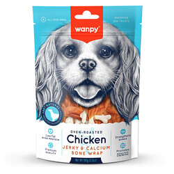 Wanpy - Wanpy Oven Roasted Tavuk Sargılı Kalsiyum Takviyeli Köpek Ödülü 100 Gr 