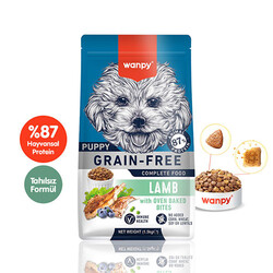 Wanpy - Wanpy With Oven Baked Bites Kuzulu Tahılsız Yavru Köpek Maması 1,5 Kg 