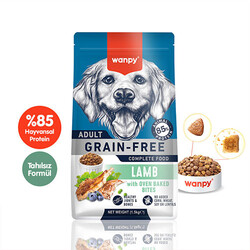 Wanpy - Wanpy With Oven Baked Bites Kuzulu Tahılsız Yetişkin Köpek Maması 1,5 Kg 