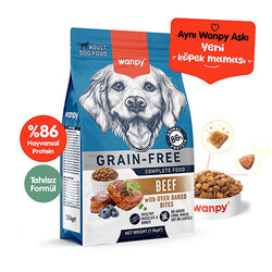 Wanpy - Wanpy With Oven Baked Bites Sığır Etli Tahılsız Yetişkin Köpek Maması 1,5 Kg 