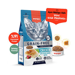 Wanpy - Wanpy With Oven Baked Bites Tavuklu Tahılsız Yavru Kedi Maması 1,5 Kg 