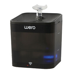 Wero Akıllı Kedi Köpek Su Şelalesi Su Pınarı Su Sebili Otomatik Su Temizleme WiFi Uv 2,2 Lt Siyah - Thumbnail