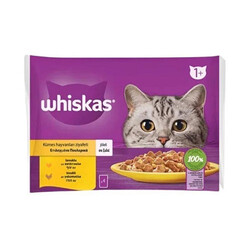 Whiskas - Whiskas Pouch Jöle İçinde Tavuklu ve Hindili Yetişkin Kedi Konservesi 4x85 Gr 