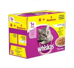 Whiskas - Whiskas Pouch Kümes Hayvanı Çeşitleri Yetişkin Kedi Konservesi