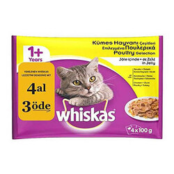 Whiskas - Whiskas Pouch Kümes Hayvanı Seçenekleri Jöleli Kedi Konservesi