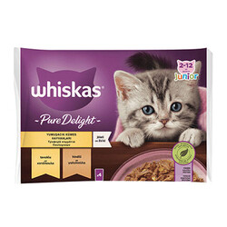 Whiskas - Whiskas Pouch Pure Delight Jöle İçinde Tavuklu ve Hindili Yavru Kedi Konservesi