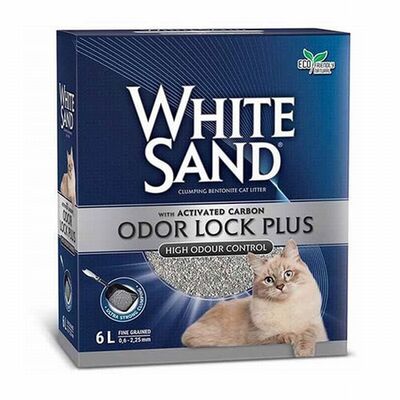 White Sand Odor Lock Plus Cat Litter Aktif Karbonlu Kedi Kumu 6 Lt 