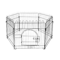 Zampa - Zampa Siyah Metal Köpek Çiti 80x95 Cm 6 Parça 